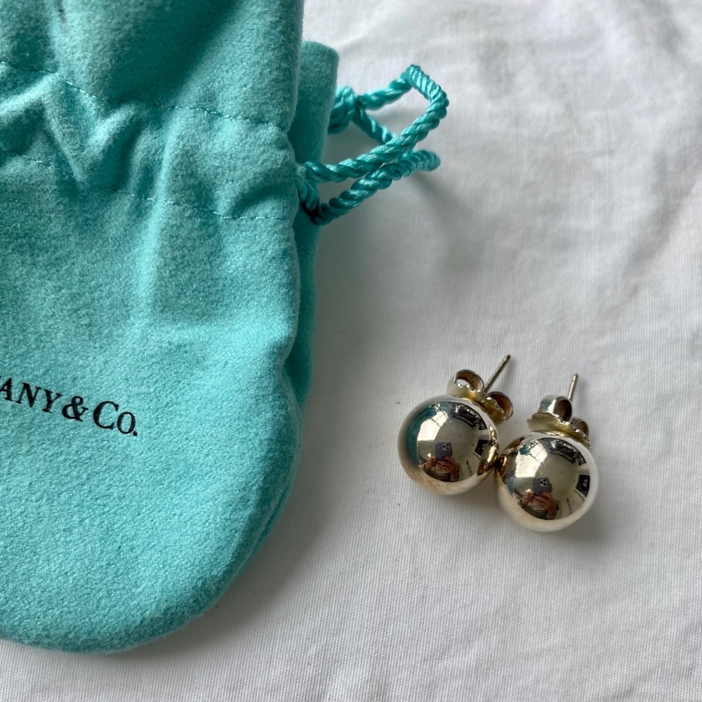 Tiffany & Co Sterling Silver Ball Bead Earrings